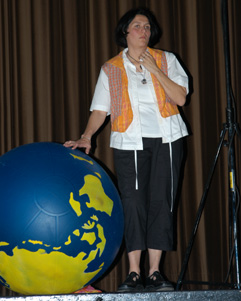 Lut met wereldbol