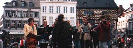 Kantikune op de grote markt van Hasselt